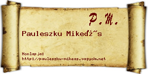 Pauleszku Mikeás névjegykártya